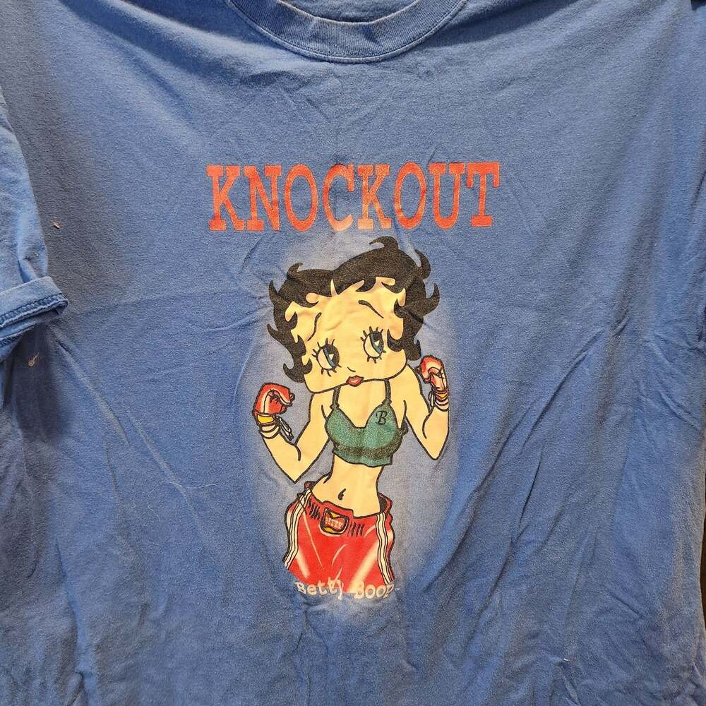 Vintage 1993 Betty Boop Knockout Boxing Graphic T-Shirt